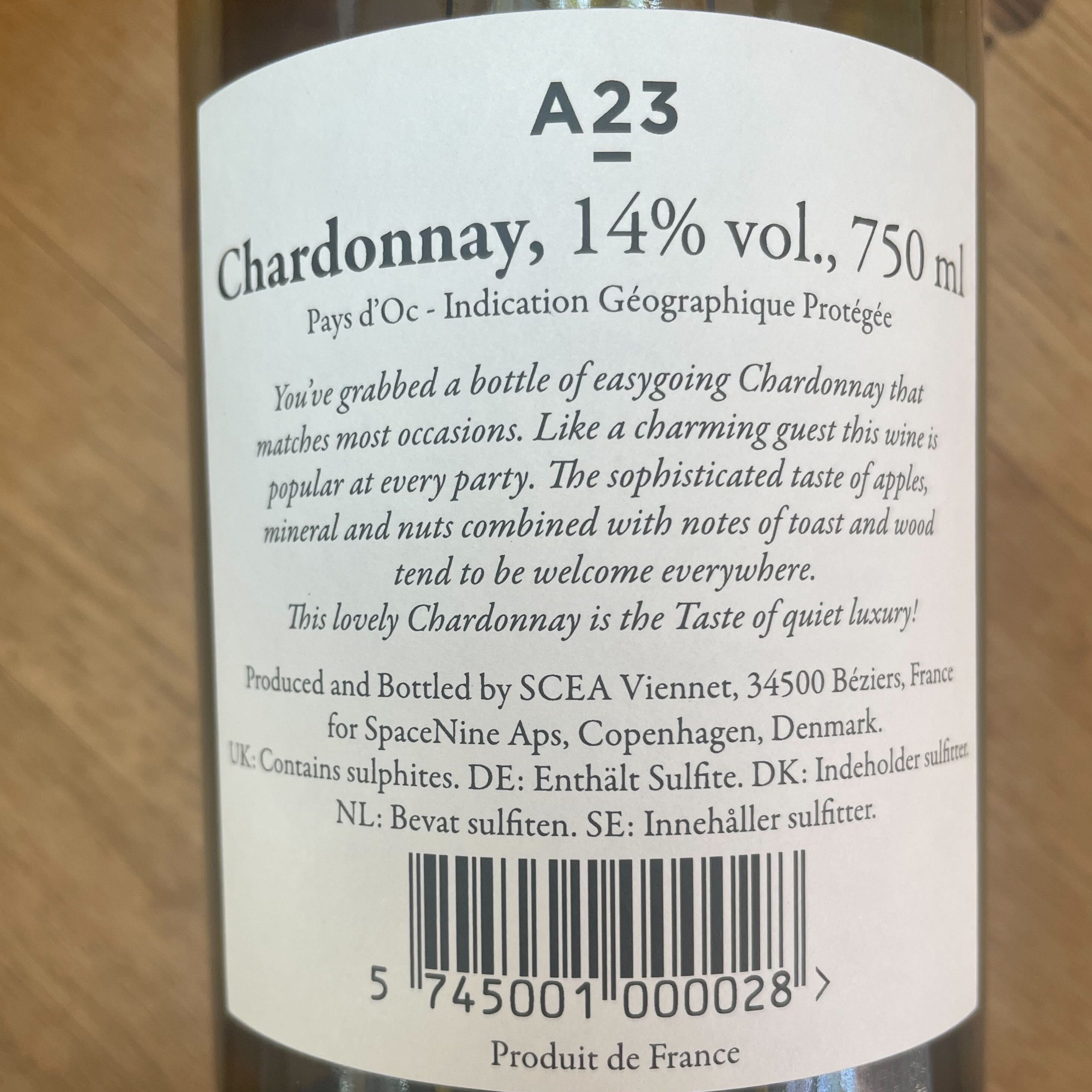 SpaceNine A23 Chardonnay N.V.