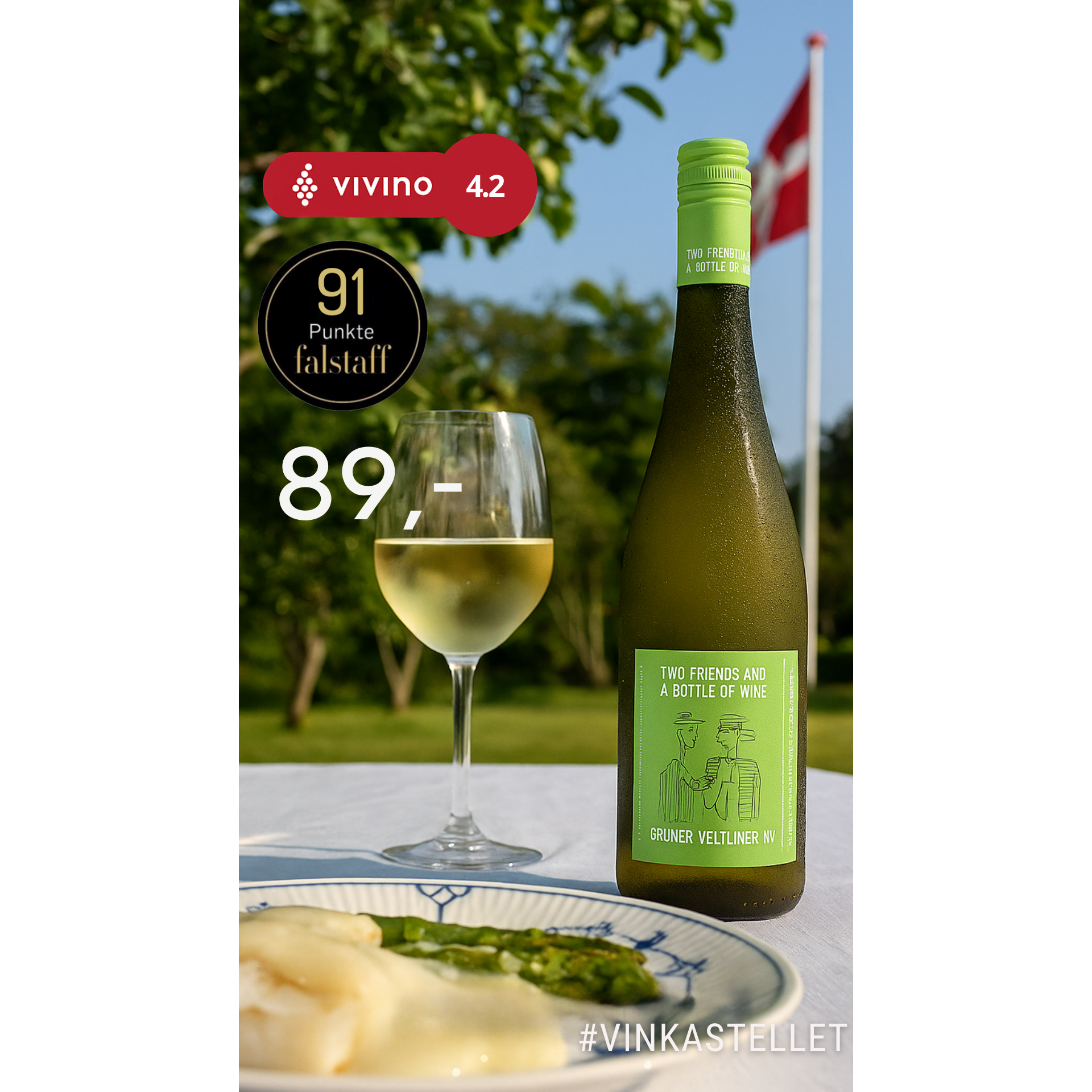 Two Friends and a Bottle of Wine - Grüner Veltliner
