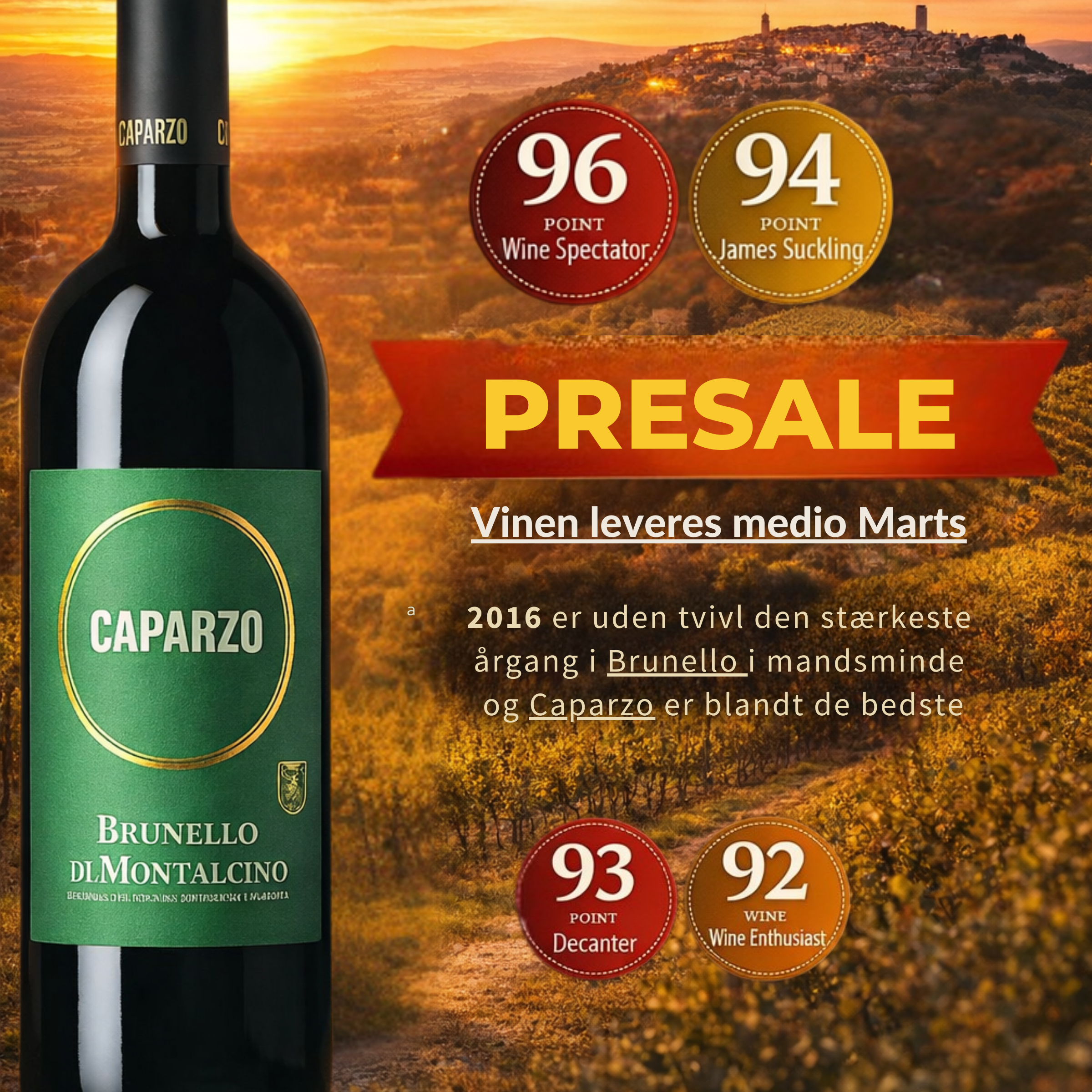 Presale - Caparzo Brunello di Montalcino DOCG 2016