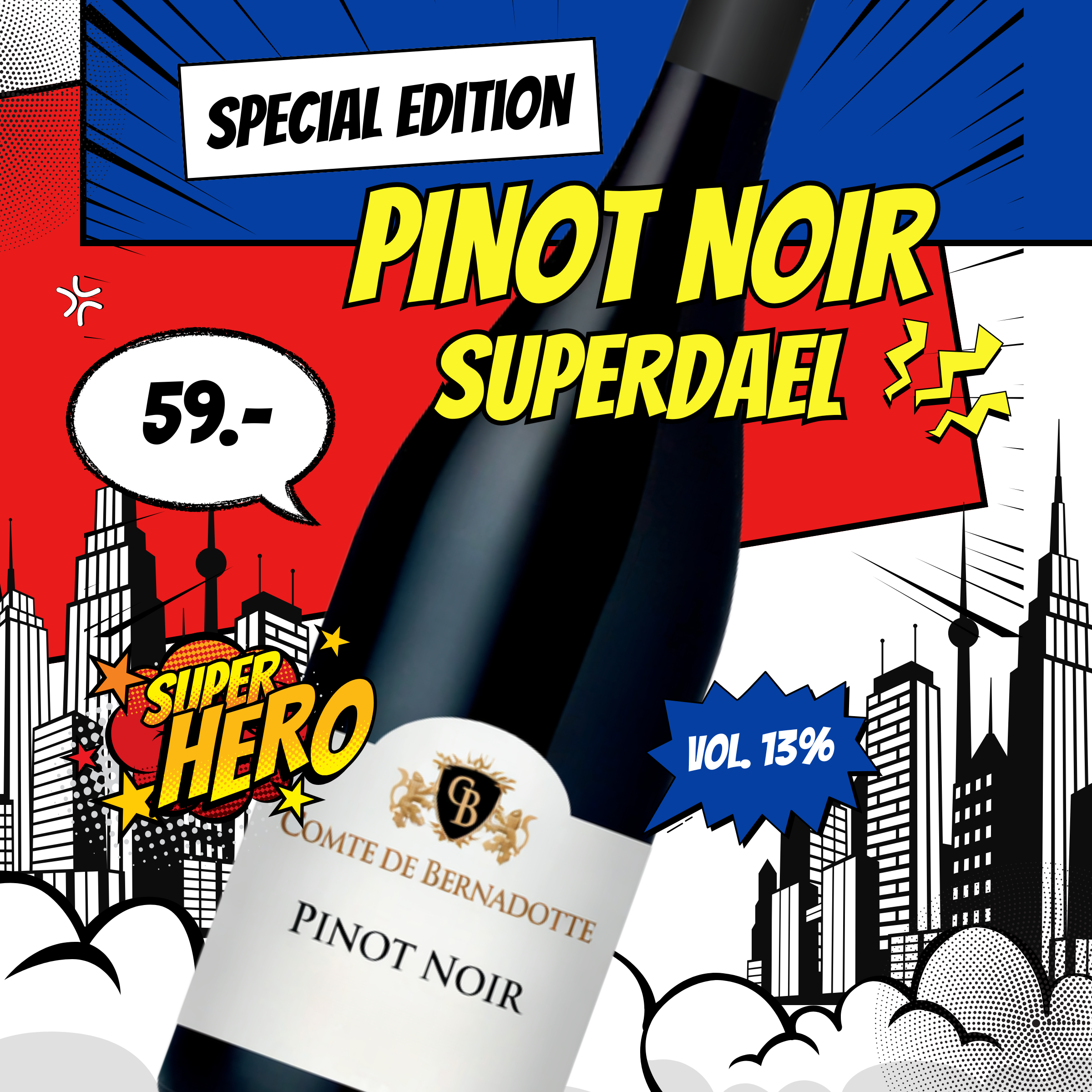 SUPERDAEL⭐️ ⭐️ ⭐️ ⭐️  <br> Comte de Bernadotte Pinot Noir 2023