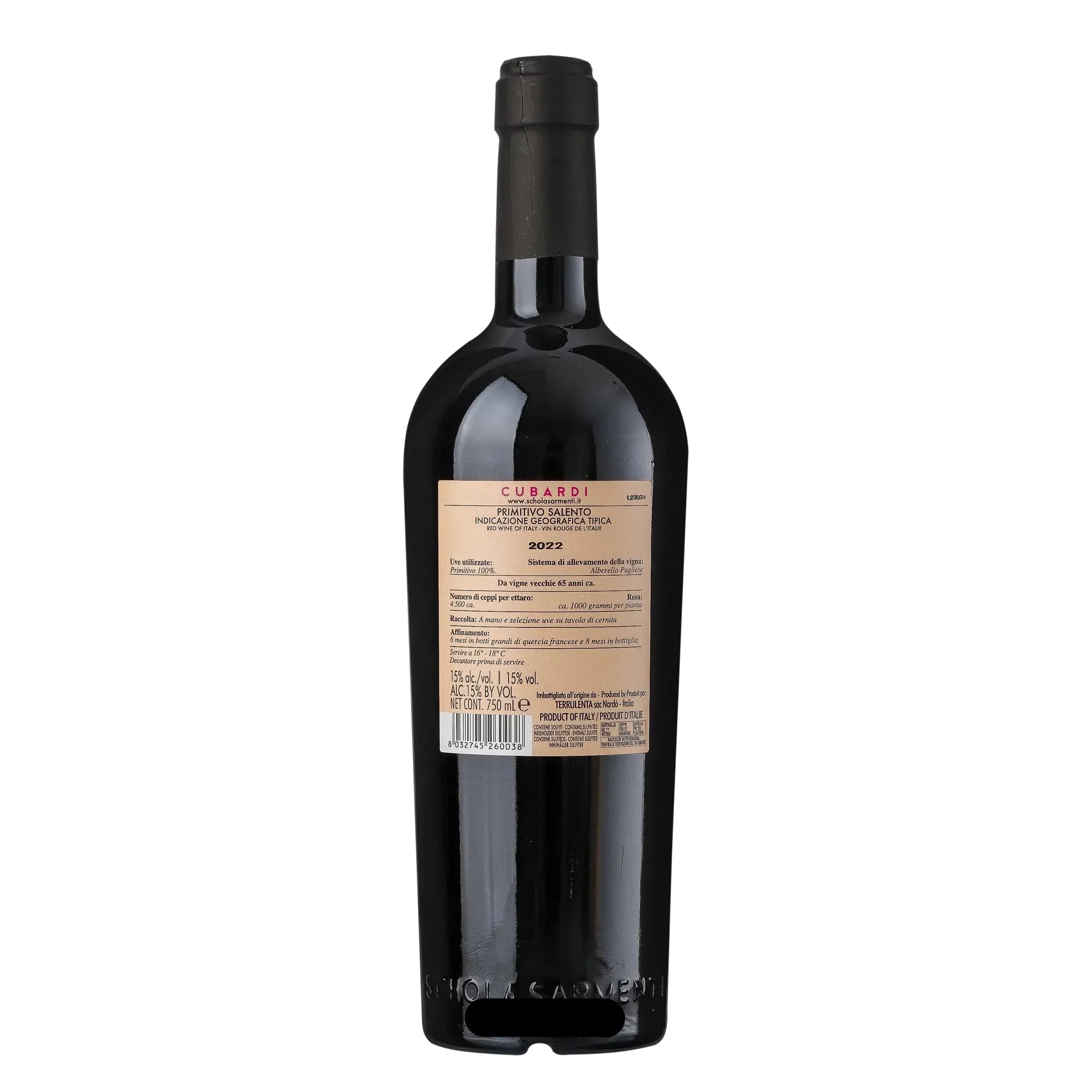 Schola Sarmenti Cubardi Primitivo 2022